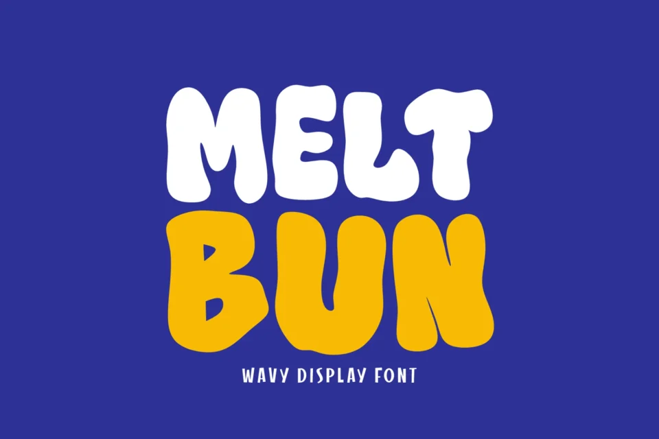 Melt Bun - Retro Wavy Display Font