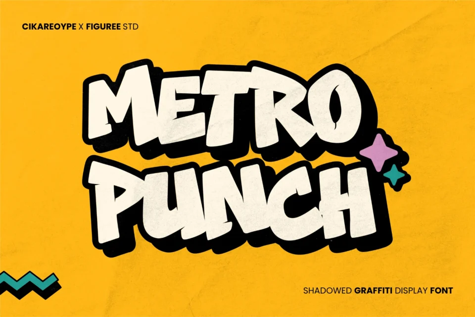 Metro Punch – Retro Shadow Graffiti Font