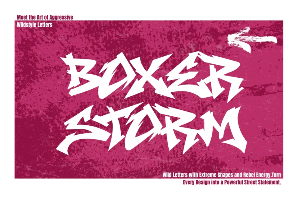 Boxer Storm - Wild Graffiti Font