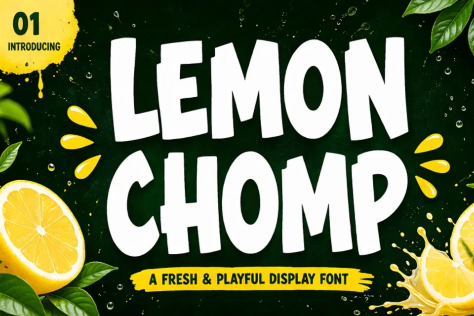 Lemon Chomp - Fresh and Playful Display Font