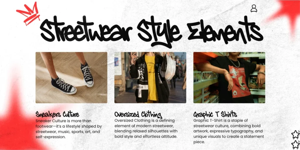 Expressive handwritten display typography paired with clean editorial text in a streetwear design trends layout.