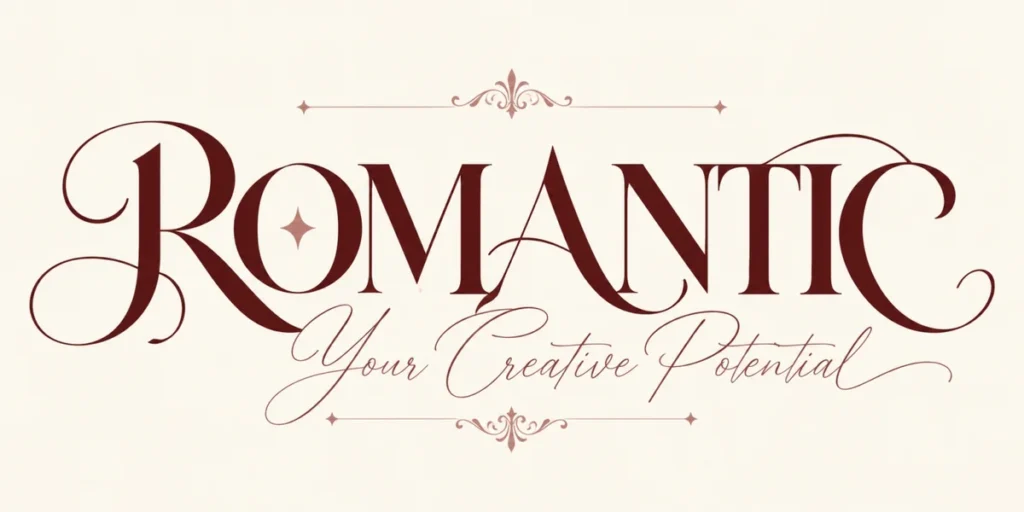 Decorative vintage serif lettering paired with elegant handwritten script on a soft cream background.