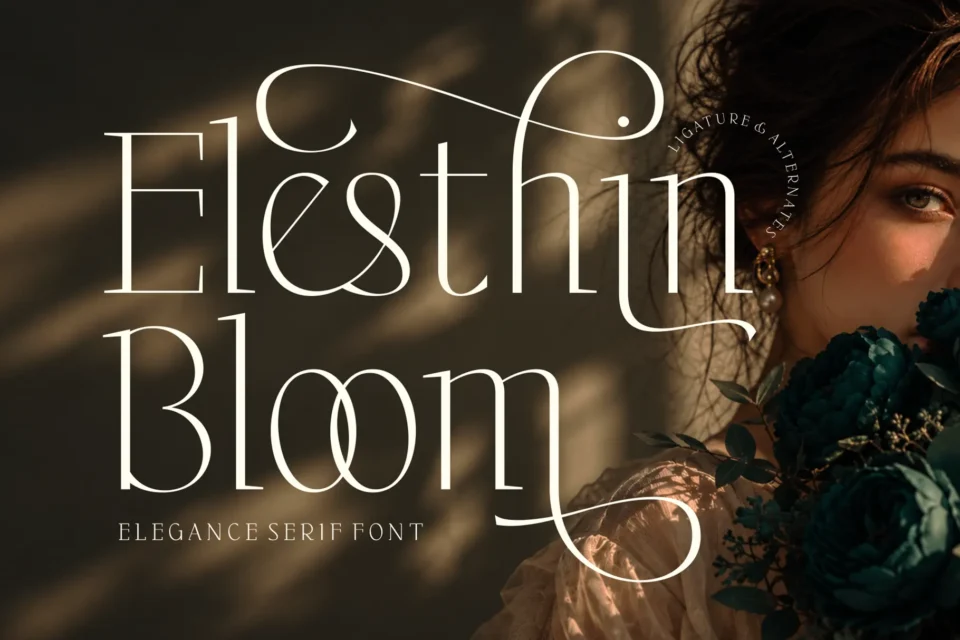 Elesthin Bloom - Elegant DisplaySerif Font