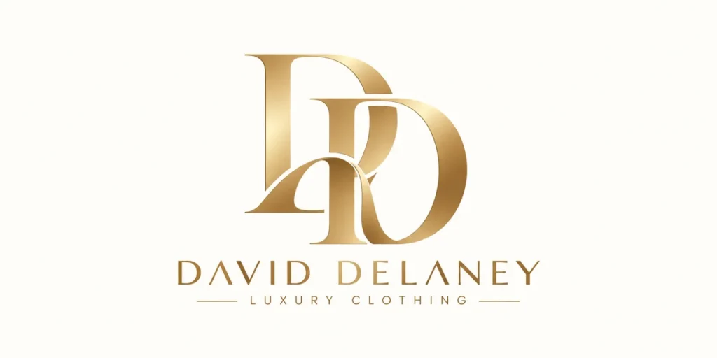 Elegant custom monogram logo for a clothing brand featuring interlocking initials, sophisticated letterforms, and a premium black and gold aesthetic.