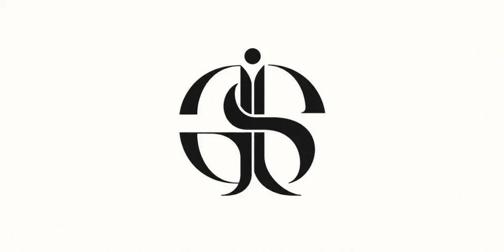 Minimalist geometric clothing brand logo featuring a clean abstract symbol, simple shapes, precise lines, and a modern black and white visual identity.