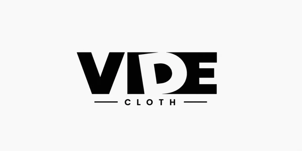 Minimalist negative space clothing brand logo featuring clever hidden shapes, geometric letterforms, and a clean black and white design.