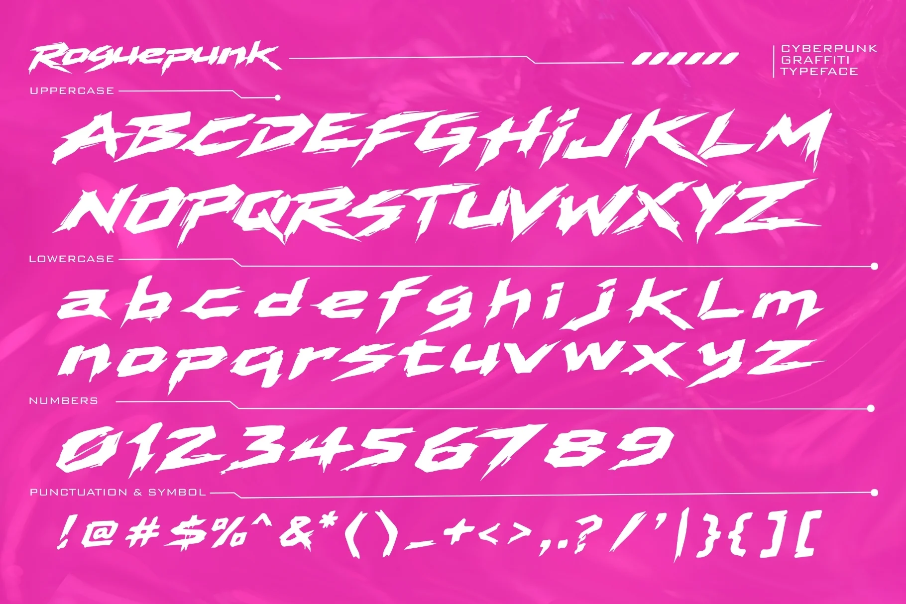 Roguepunk - Cyberpunk Graffiti Font - Image 3